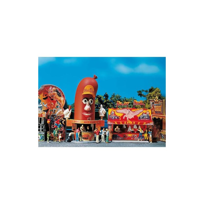 Hot Dog Man and Power-Ball Throwing Booth Fairground Attractions HO
