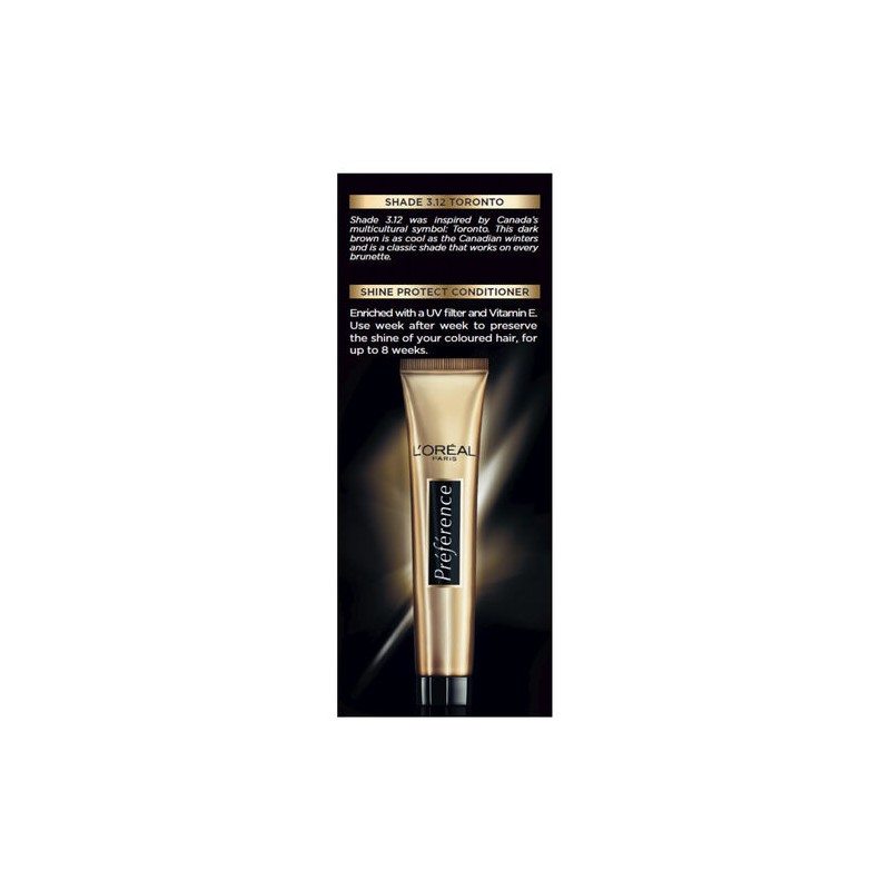 L'Oreal L'Oréal Paris Préférence Permanent Hair Colour - 3.12 Toronto