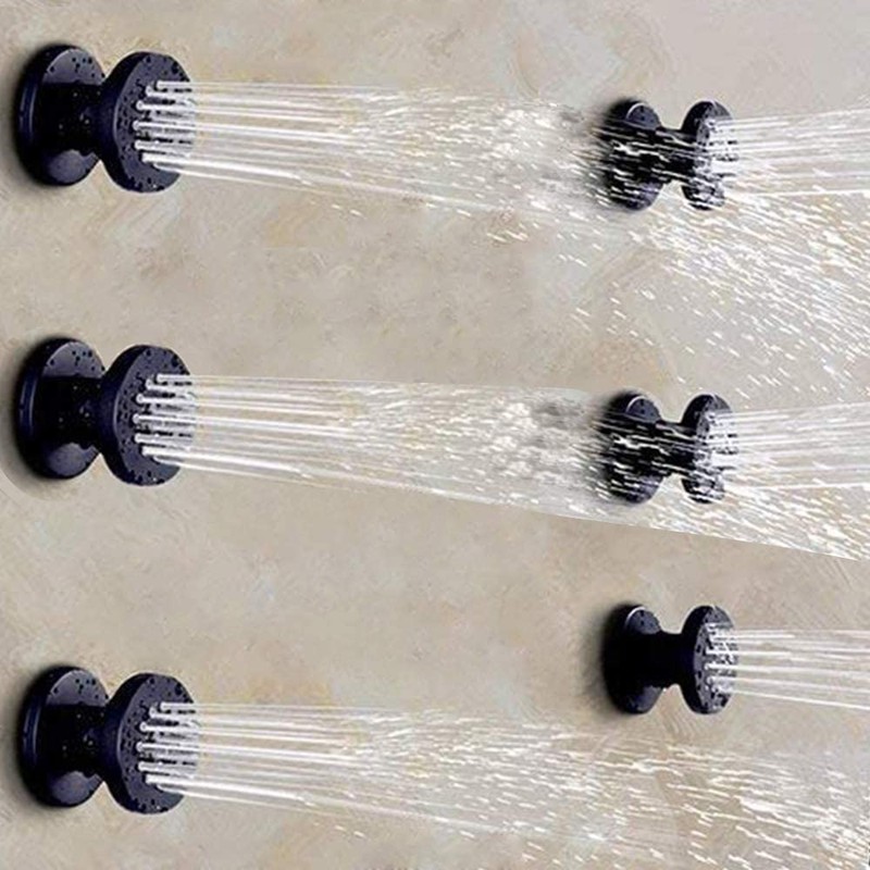 HOMEDEC 2inch Round Brass Shower Spa Massage Body Spray Wall