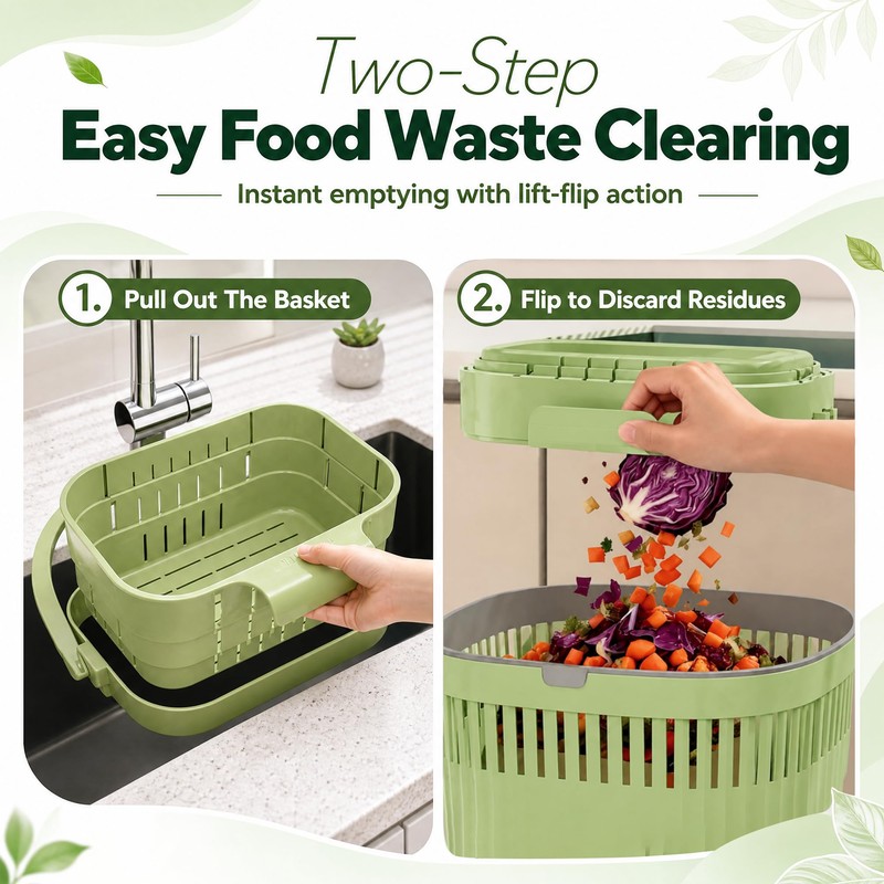 Foldable Hanging Sink Drain Basket Collapsible Kitchen Faucet Food Strainer