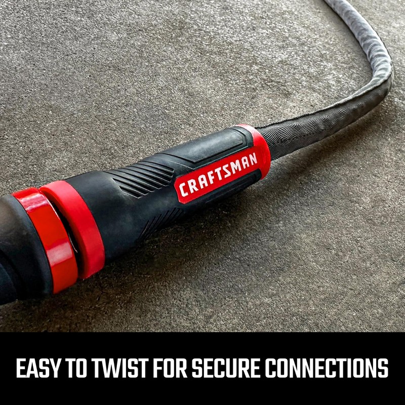 CRAFTSMAN ExoShield Heavy-Duty Fabric Hose - Industrial-Grade Lightweight Garden Hose,