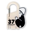 Pine Create Relaxing Rocker Key Style Carabiner, Wood Grain Size: