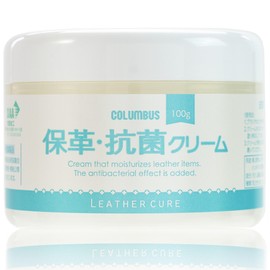 Columbus Leather Cure, Keeps Leather Products Moisturized, Clean, Antibacterial Cream, Solvent-free, Large Capacity Type, Includes Application Sponge
