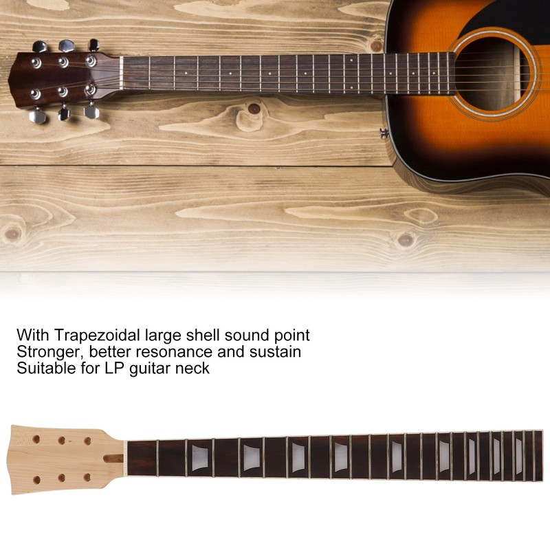 Guitar Neck Fretboard 22 Frets Replacement for LP Musical Instrument
