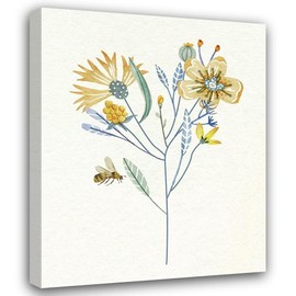 ArtDirect Honey Bees V 15x18 Gallery Wrapped Canvas Museum Art by Wang, Melissa