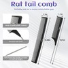 Professional Black Carbon Fiber Hair Cutting Comb，Fine Tooth Hair Barber