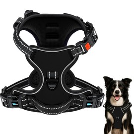 DOLCEPAW No-Pull Dog Harness Adjustable with Reflective Stripes, Breathable, Padded Chest Harness for Dogs, Safe and Comfortable for Walks and Training