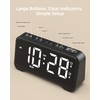 ROCAM Digital Alarm Clock, Simple Loud Alarm Clocks for Bedrooms