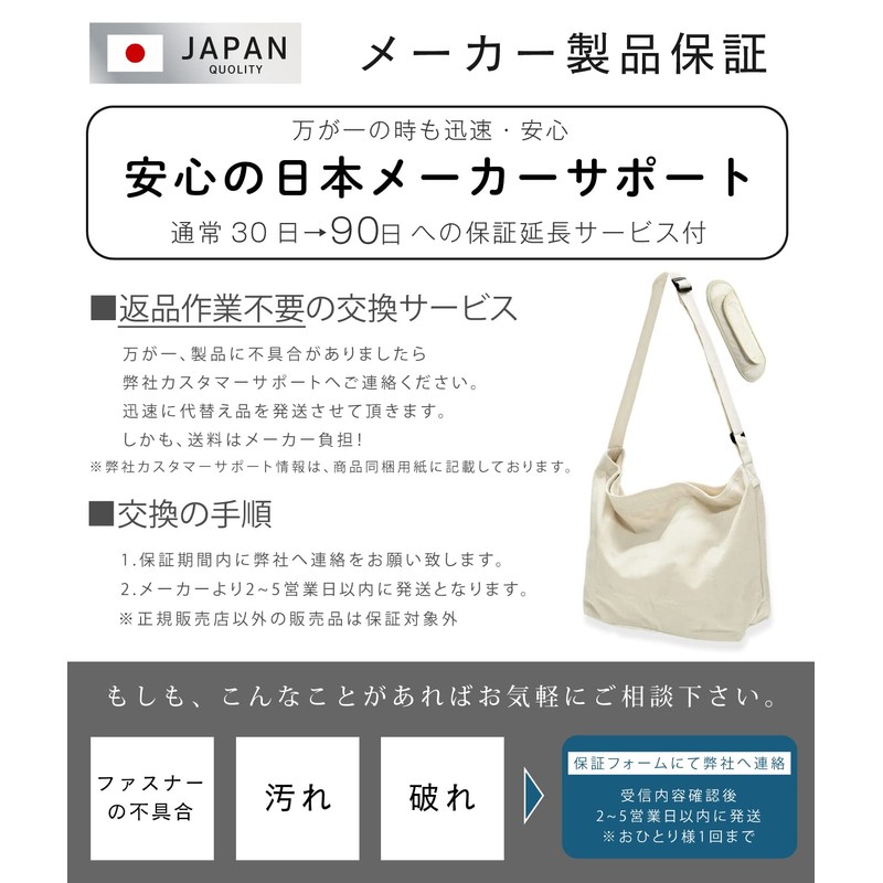Preceed Canvas Tote Bag with YKK Zipper, Removable Shoulder Pad,