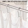 12 Pcs Shower Curtain Hooks with Double Layer Shower Curtain