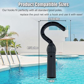 Pool Hooks for Poles, Hook for Robotic Pool Cleaner, Pool Telescopic Pole Hooks Compatible with All Pool Vacuum Including Cordless, Above Ground and Underwater