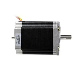 Nema23 Stepper Motor 76mm Dual Shaft 3A 270oz-in 4 Lead Wire for CNC Router Engraving Milling/3D Printer