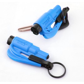 resqme, Inc. 04.100.02 resqme The Original Keychain Car Escape Tool, Made in USA (Blue) - Pack of 2