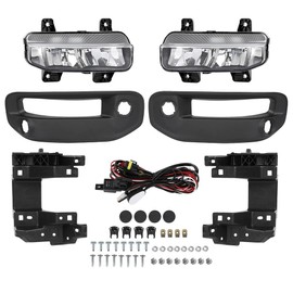 CHEDA Front Bumper LED Fog Lights Lamps+Bracket Kit Compatible with Dodge Ram 1500 2019-2021 68273291AB, 68273292AB, 68312234AB, 82215273AB, CH2592158, CH2593158