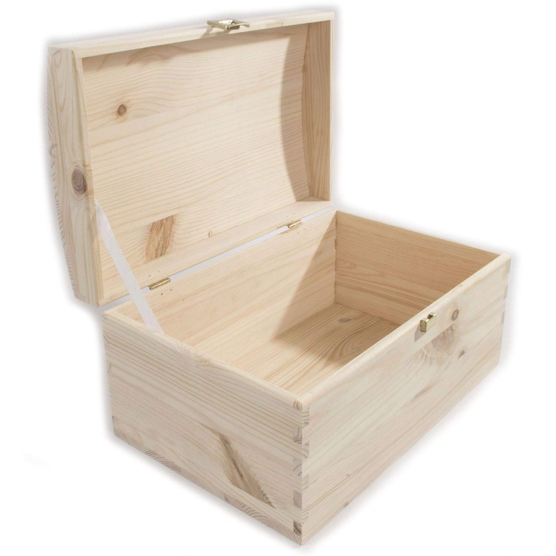 Wooden Treasure Chest Box | 29 x 19 x 14.5