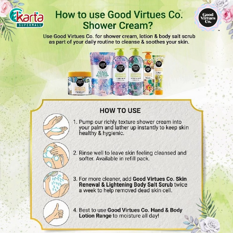Good Virtues Co. Anti-Bacterial & Soothing Shower Cream with Cica