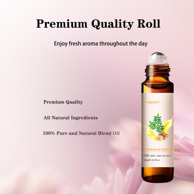 2 Pack Frankincense & Myrrh Essential Oil Blend Oils Roll