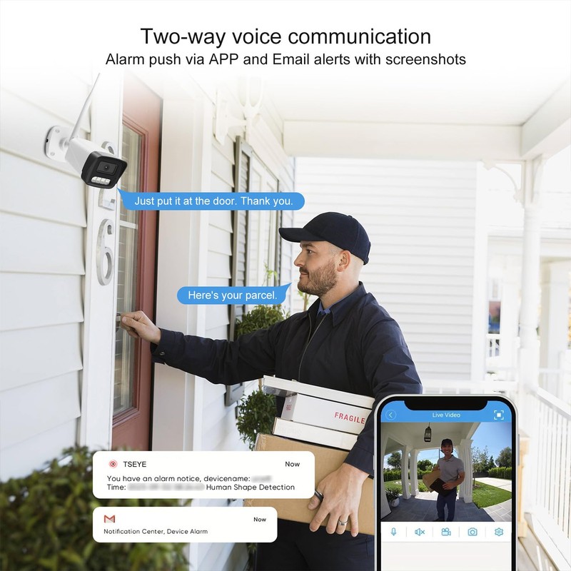 Wireless Security Camera Systems, 6CH WiFi Security Camera System Wireless