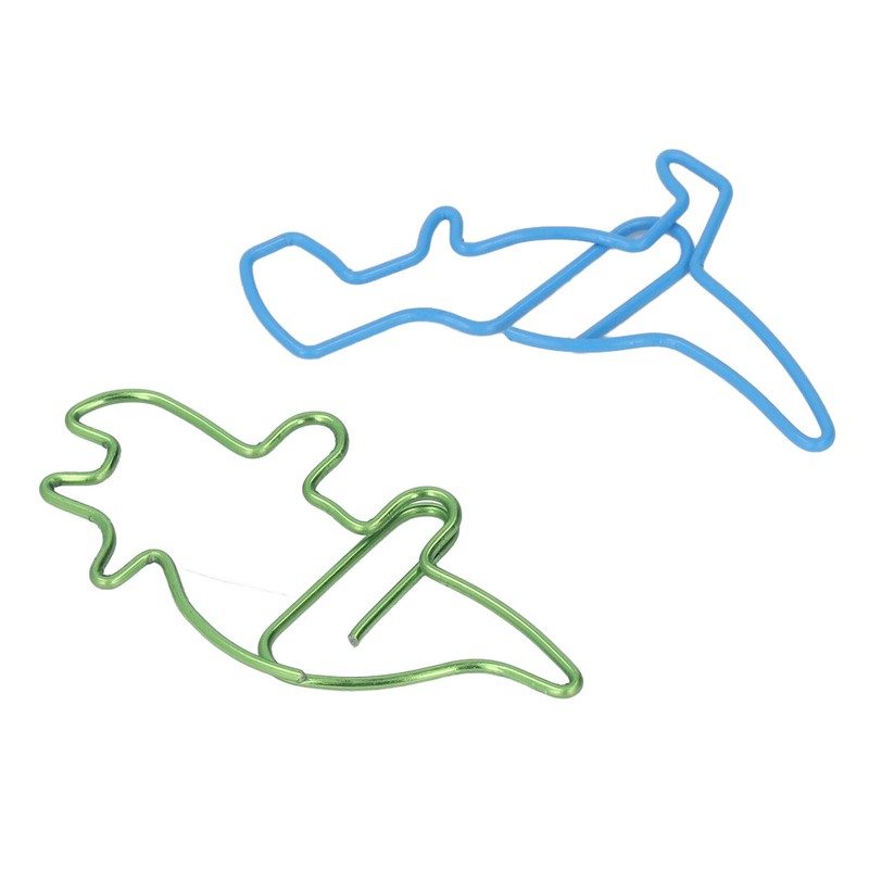 100 Pcs Shaped Paper Clips Hippo Dinosaur Shape Metal Cute