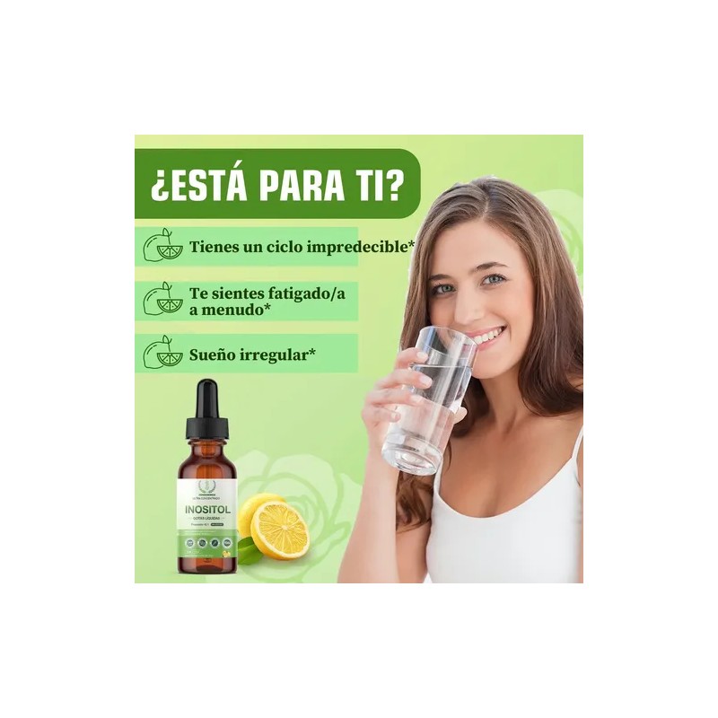 Inositol Myo D-chiro 40:1 Suplemento Vitamina B6 Gotas Mujer Sabor