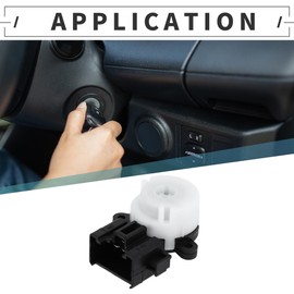 Motoforti Ignition Starter Switch, Ignition Key Switch Starter, for Toyota Yaris 2001-2005, Plastic, No.8445002010, Black Ignition Switch Starter Assembly