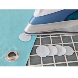 HX AURIZE Iron-On Eyelet Patch, Eyelets Iron-On Patches for Reinforcement or Repair of Torn Eyelets, Pack of 100, White (Diameter 30 mm)