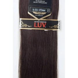 Extensiones De Cabello 100% Natural Luv 80cm 18pLG Medio Paq Color #2