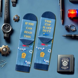 Zmart Cop Socks Police Socks for Men Women - Police Gifts Police Officer Gifts Gifts For Cop Police Retirement Gifts Police Dad Gifts