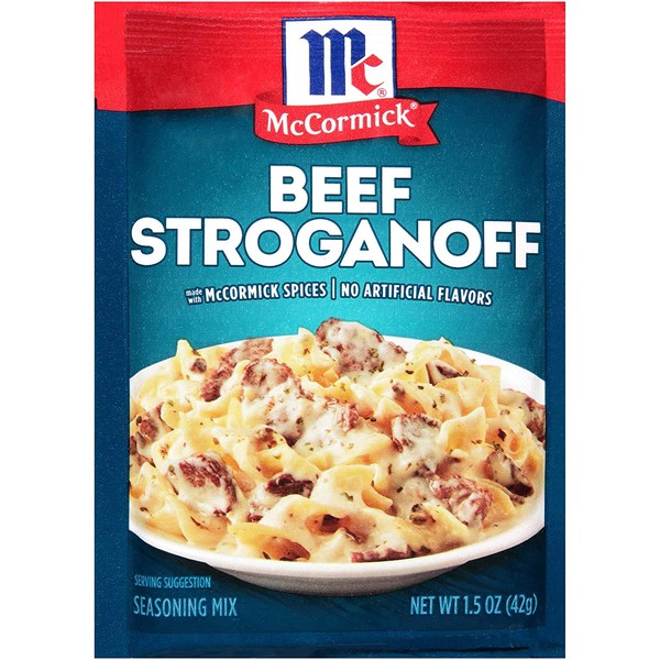 McCormick Beef Stroganoff Seasoning Sauce Mix, 1.5oz Packet (Pack of 3)