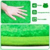Yamepuia Frog Bathroom Rug, Bath Mat, Green, Cute, Non-Slip, Washable