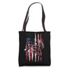 Motorcycle Freestyle Supercross American Flag Dirtbike Tote Bag