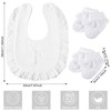 4 Pcs Infant Baby Baptism Bib and Socks for Girl