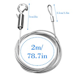 Adjustable Picture Hanging Wire Kit,Stainless Steel Heavy Duty Hanger for Mirrors, Frames, and Art