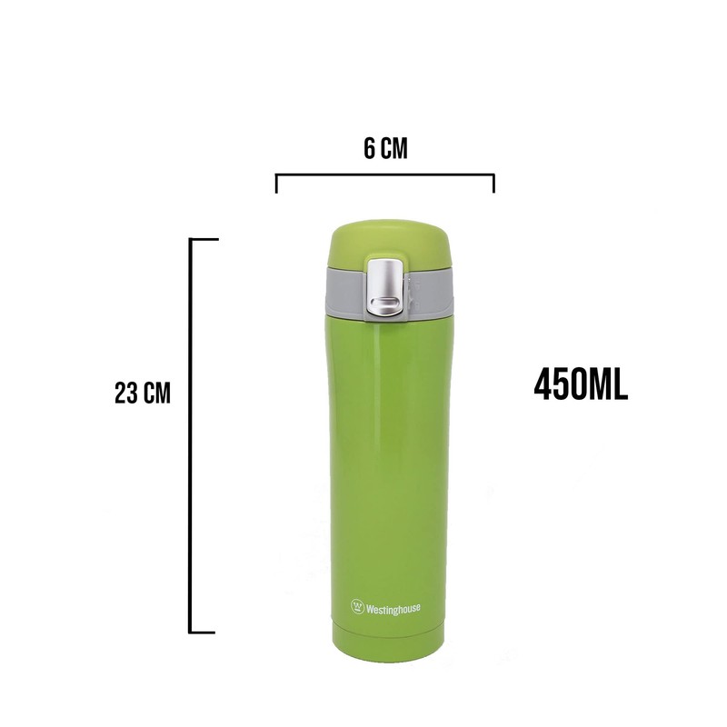 Westinghouse Termo de Acero Inoxidable Verde de 450ml (WCBL00250450GR)