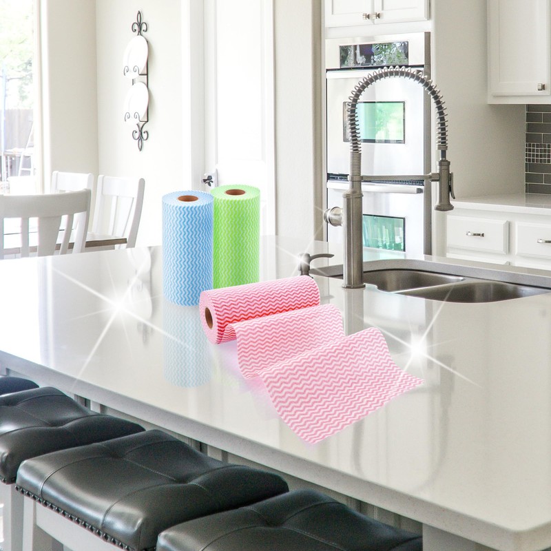 com-four® 3x 50 cleaning cloths on a roll - Cleaning