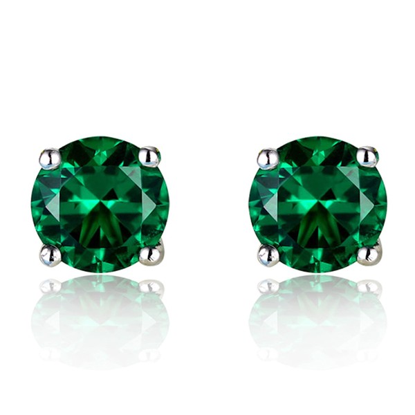 Navachi 925 Sterling Silver 18k White Gold Plated 2.5ct 5MM