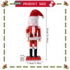 CutitiUU Nutcracker Christmas Decorations, 25 cm Traditional Santa Nutcracker, Festive