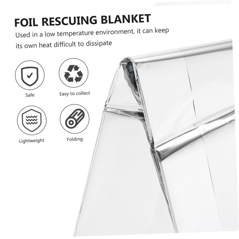 Gatuida 1pc Double Sided Foil Rescuing Blanket Thermal Insulation Emergency
