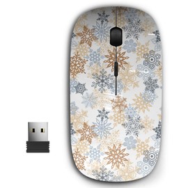 KAWAMOUSE 2.4G Ergonomic Portable USB Wireless Mouse for PC, Laptop, Computer, Notebook with Nano Receiver (Christmas Packaging)