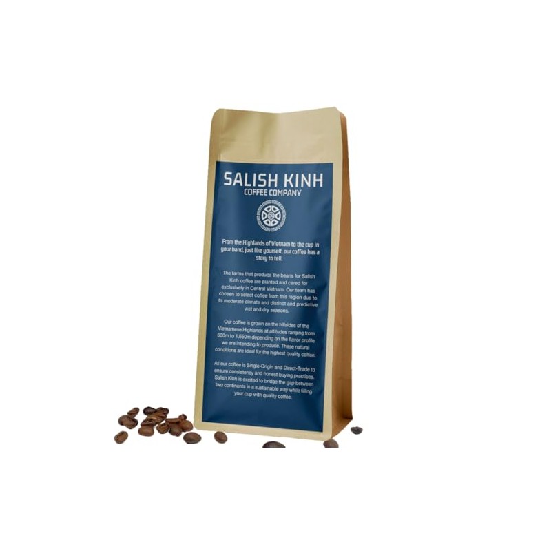 Salish Kinh, Dark Lahar, 12oz Whole Bean Coffee, 100% Robusta,