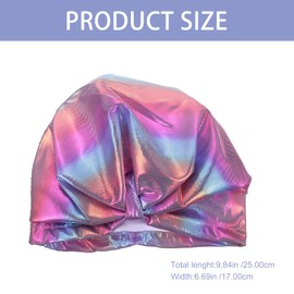 ifundom Stylish Women Swimming Cap Elastic Shower Hat for Long-haired Ladies Lightweight Swimming Accessory Bright Color Purple