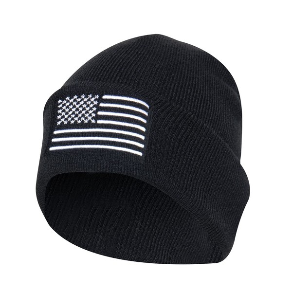Rothco 57877: Us Flag Embroidered Fine Knit Watch Cap