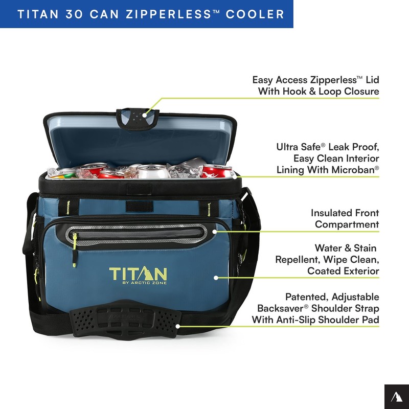 Titan by Arctic Zone 30 Can Zipperless Soft Cooler with