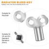 Flintronic Radiator Bleed Key, Metal Triangular Key, 5 Zinc Alloy