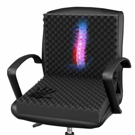 Geiserailie 1 Pcs 32 x 18 x 3 Inches Egg Foam Pad Wheelchair Seat Cushion Backrest to Relieve Back Egg Foam Cushions Wheelchair Accessories for Office Chairs Wheelchairs Recliner Back Chair (Black)