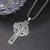 AOSAIB Celtic Cross Necklace 925 Sterling Silver Tree of Life