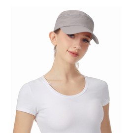 Baynetin Baseball Cap, Unisex Summer Peaked Cap, Visor Cap, Sun Hat, Adjustable Trucker Cap, Quick-Drying, Breathable, Can Be Disassembled for Two Uses, lightgrey, Unit size