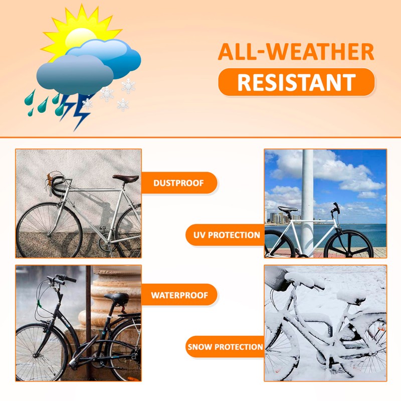 Bicycle Cover Waterproof 240 x 140 cm PEVA Material Protection