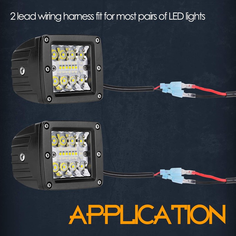 Nirider Wiring Harness 2 Lead, 12V 40A Rock Switch Relay