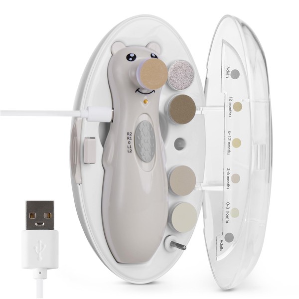 haakaa Baby Nail Trimmer Electric with LED Light, Rechargeable Nail